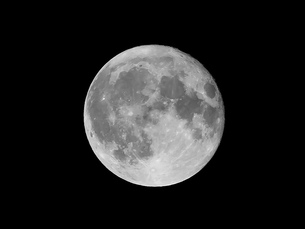 super moon black and white