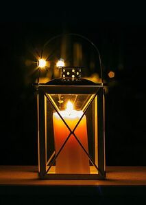 candle in lantern