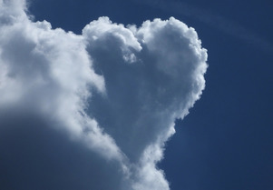 heart cloud angel sign
