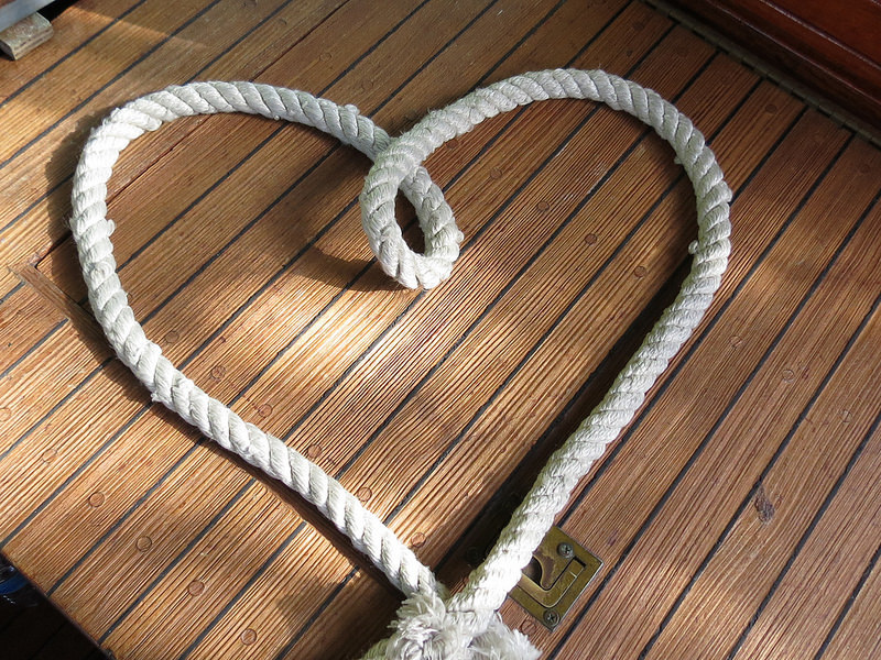 heart shape made from rope