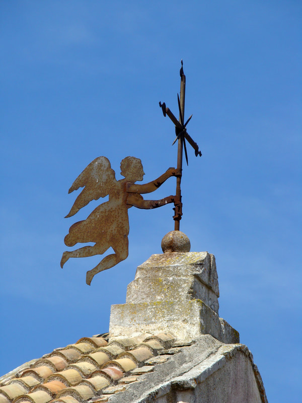 angel on church spire