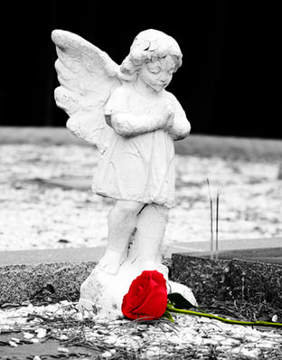 angel statue and rose, spiritual mediumship messages