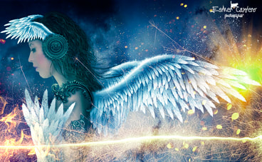 archangel cosmic painting
