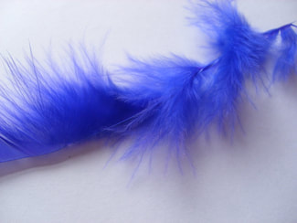 fake blue feather