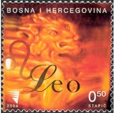 leo star sign stamp