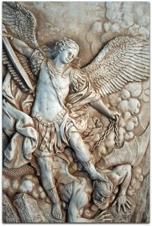 archangel michael slaying dragon